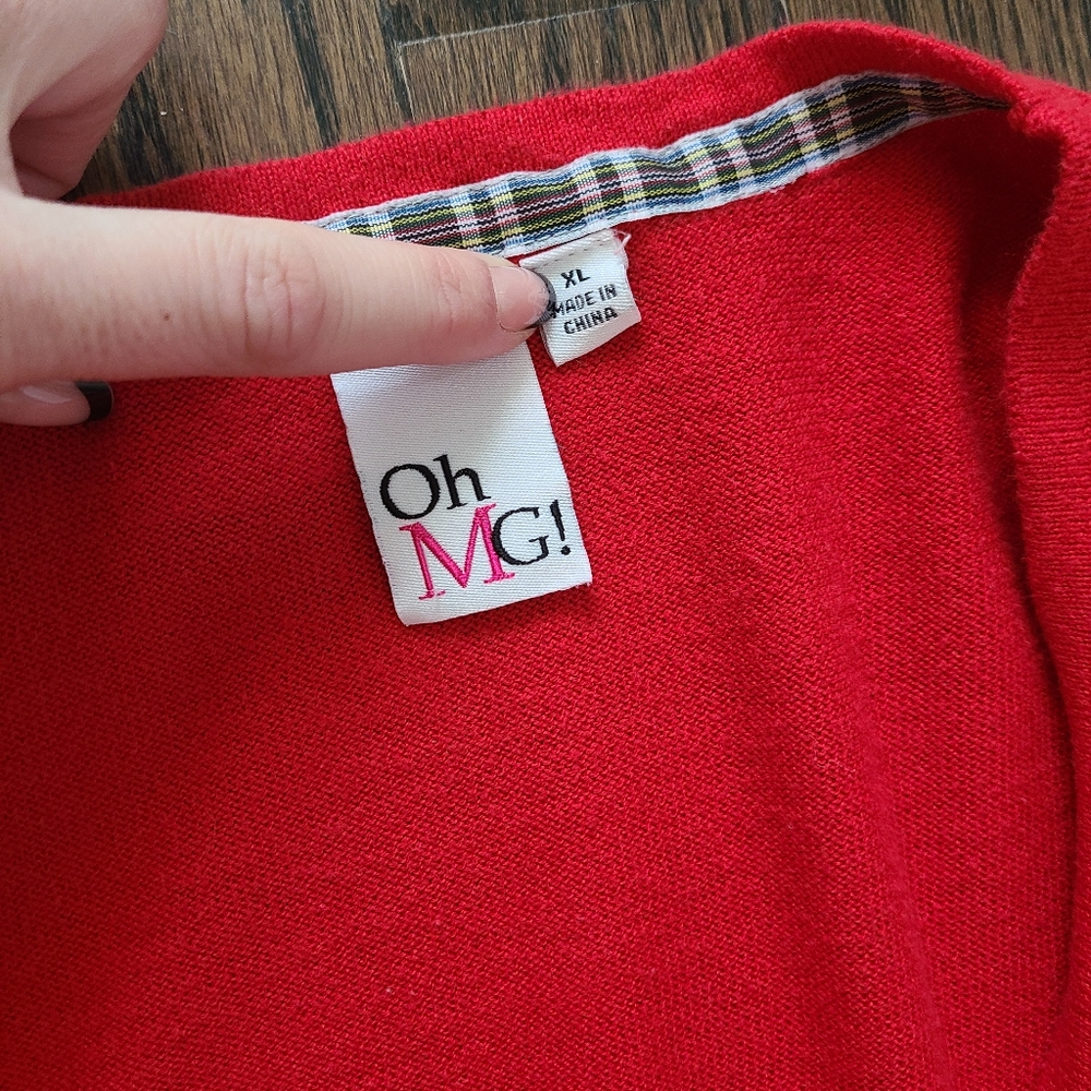 Red Cardigan - Picture 2 of 3
